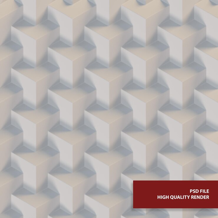 PSD geometric pattern 3d ilustration