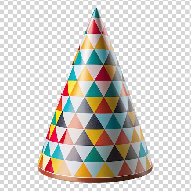 PSD cappello da festa a disegno geometrico isolato su sfondo trasparente