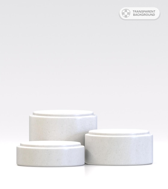 geometric scene background white product podium stand platform show stage minimal 3d stu