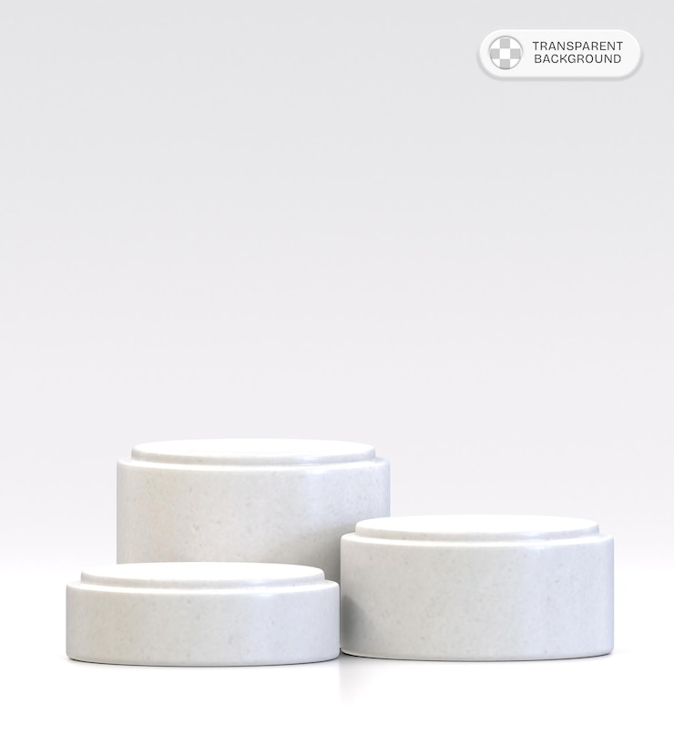 PSD geometric scene background white product podium stand platform show stage minimal 3d stu