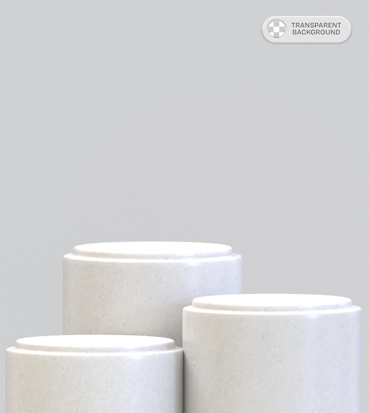 PSD geometric scene background white product podium stand platform show stage minimal 3d stu
