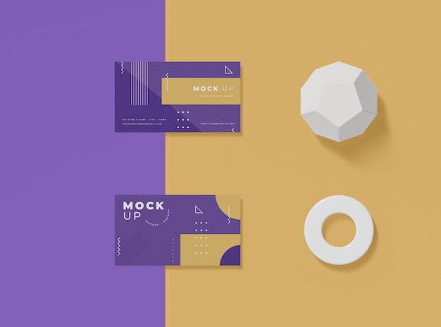 PSD geometric shapes concept mock-up