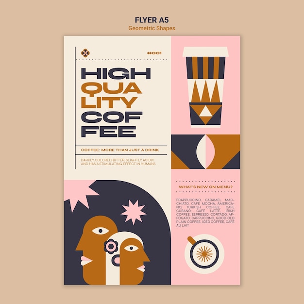 Geometric shapes  flyer template