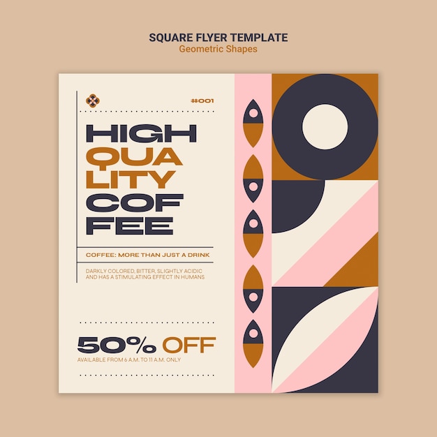 PSD geometric shapes  squared flyer