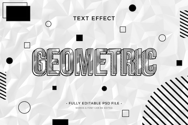 Текстовый эффект геометрических фигур