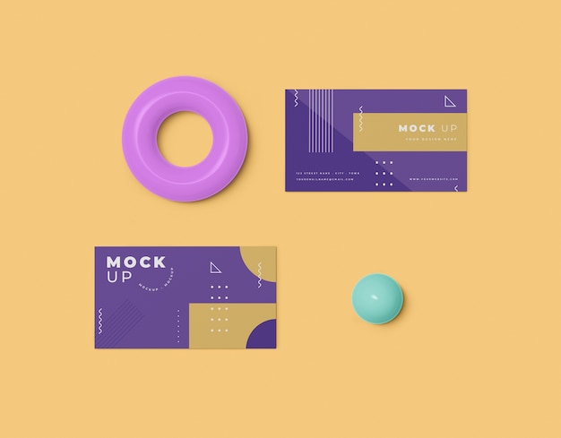 PSD mock-up di concetto di forme geometriche