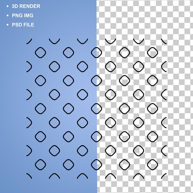Geometrisch patroon weergegeven in 3D