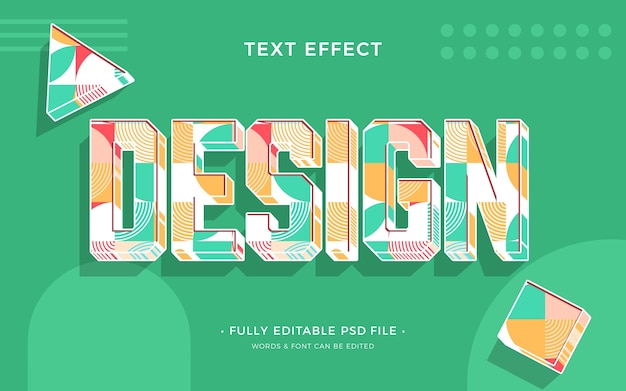 Geometrische vormen ontwerpen teksteffect