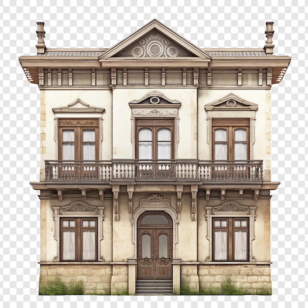 PSD georgian house isolated on transparent background