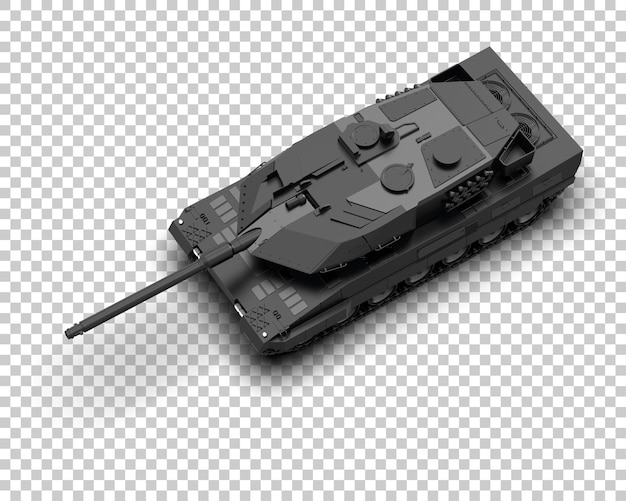 Gepantserd tank gebouw geïsoleerd op de achtergrond 3d rendering illustratie