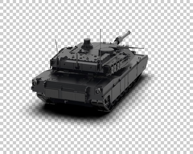 PSD gepantserd tank gebouw geïsoleerd op de achtergrond 3d rendering illustratie