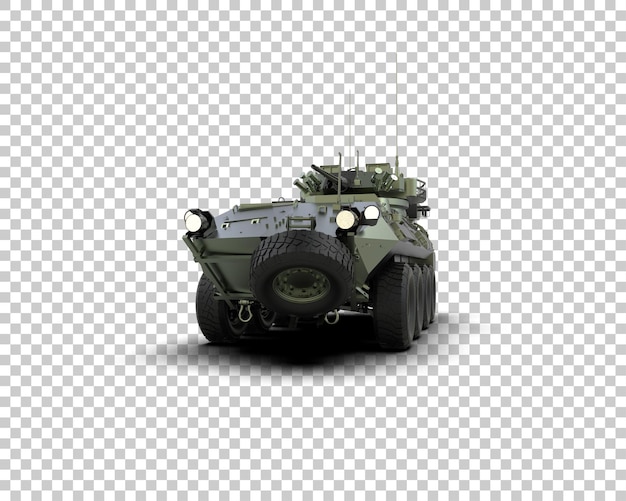 PSD gepantserd tank gebouw geïsoleerd op de achtergrond 3d rendering illustratie