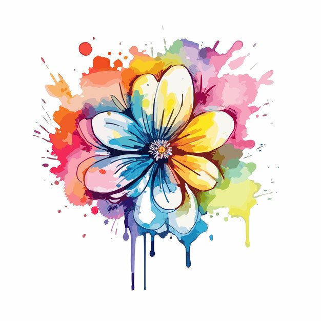 Geranium Akwarel Tshirt Design Ilustracja Graficzna Akwarel Png Psd