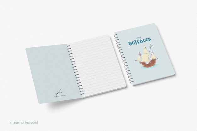 Geringde notebook mockup