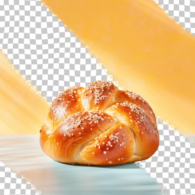 PSD german bread in front of table transparent background