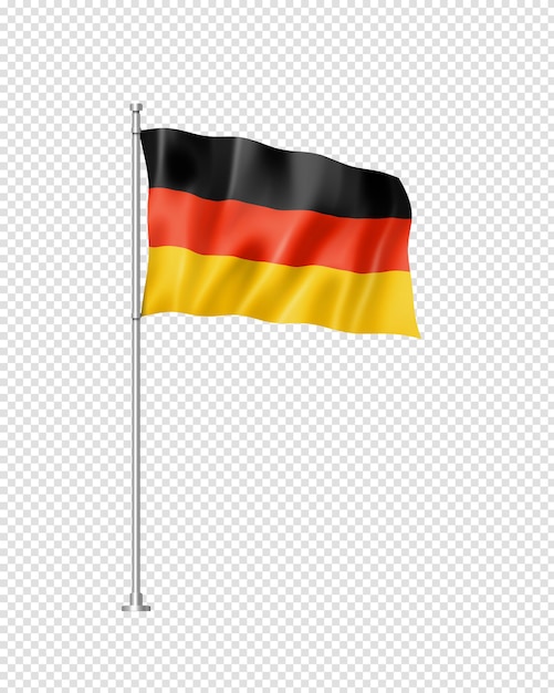 PSD german flag isolated on white