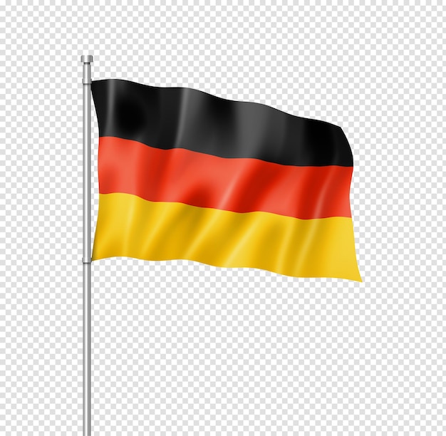 German flag isolated on white