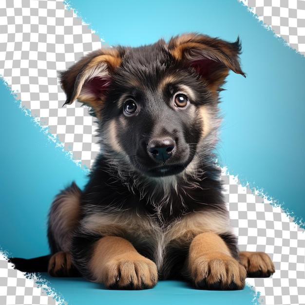 PSD german shepherd puppy against transparent background