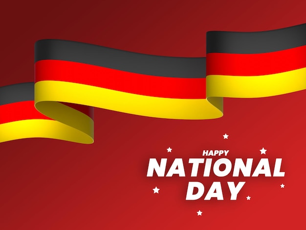 PSD germany flag element design national independence day banner ribbon psd