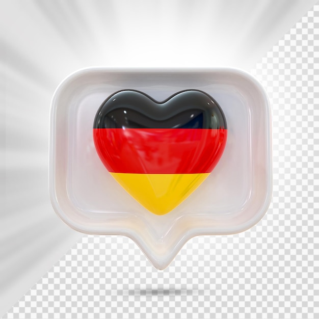 Значок сердца флага германии