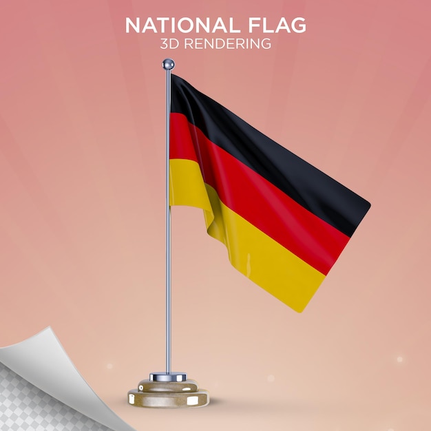 Germany flag waving 3d style Premium Psd