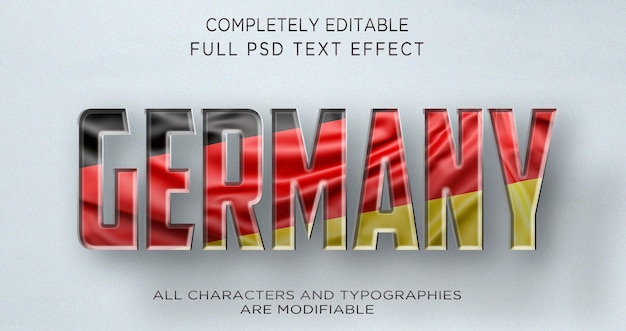 PSD germany text effect