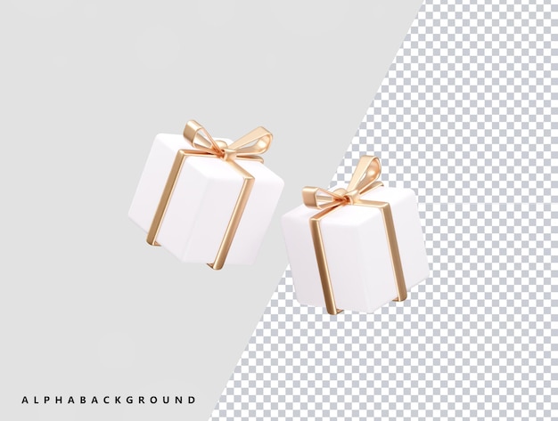 Geschenk doos 3d rendering vector element