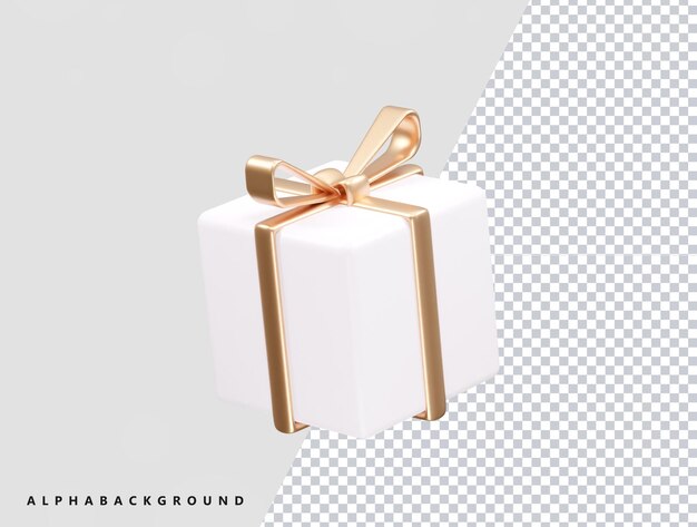 Geschenk doos 3d rendering vector element