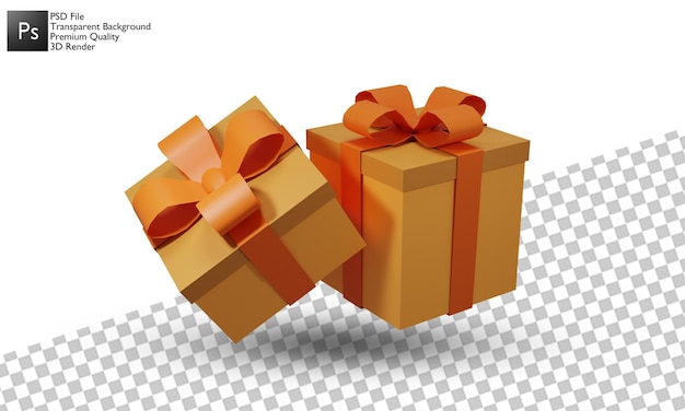 Geschenkdoos illustratie 3d ontwerp