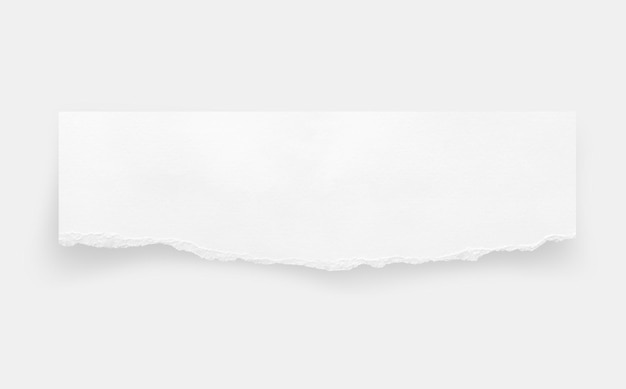 PSD gescheurde papierranden gescheurd papiertextuur papieren label witboekblad voor achtergrond met uitknippad close-up beeld