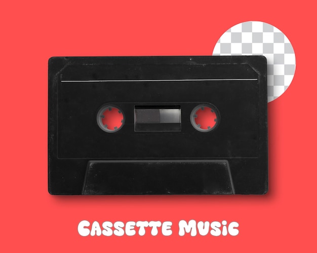 PSD gesloten muziekcassette met audioband psd