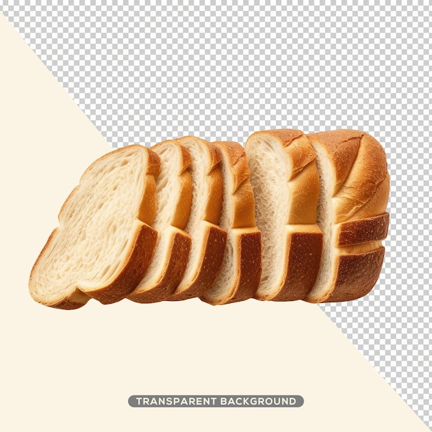 Gesneden brood geïsoleerd op transparante achtergrond