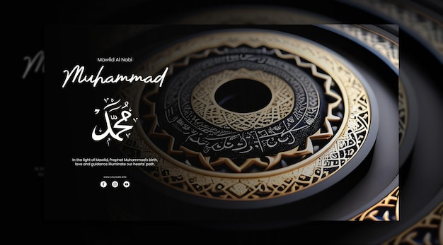 Gesneden elegantie gegraveerde islamitische kalligrafie in artistieke eerbied