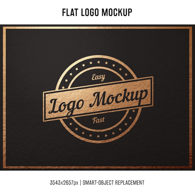 Gestempeld logo mock up