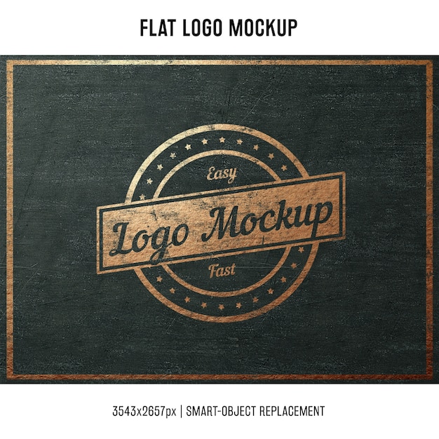 Gestempeld logo mock up