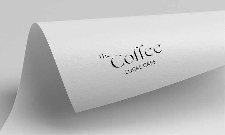PSD gestempelde logo mockup op realistisch gestructureerd papier op oppervlak mockuppapier