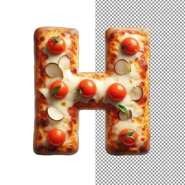 Gestileerde pizza alphabet display png