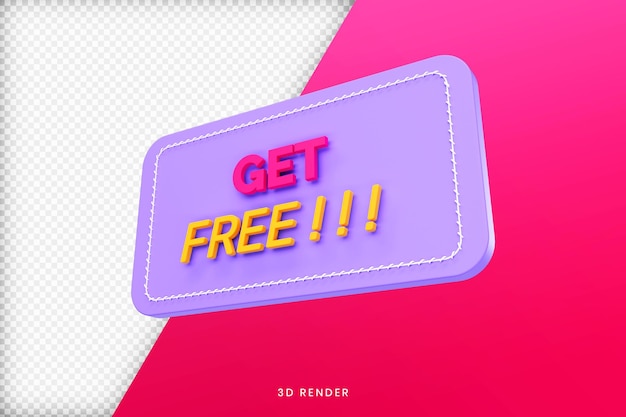 PSD get free banner 3d