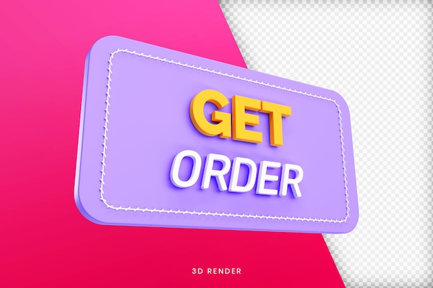 Get order banner 3d