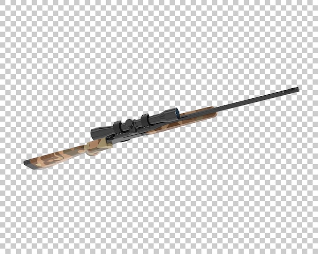 Gevær med sikte isolert på bakgrunn 3D-rendering illustrasjon