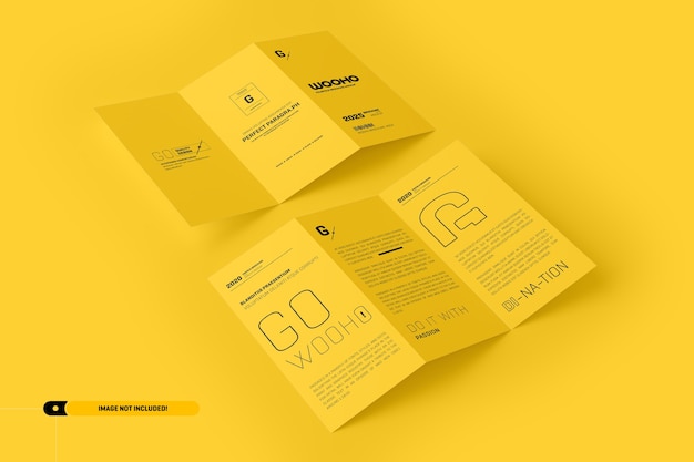 Gevouwen brochure mockup