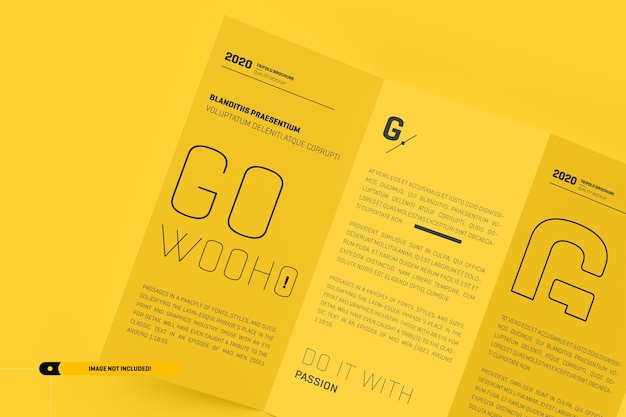 Gevouwen brochure mockup