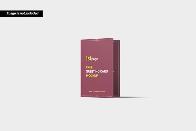 Gevouwen groetekaartje mockup