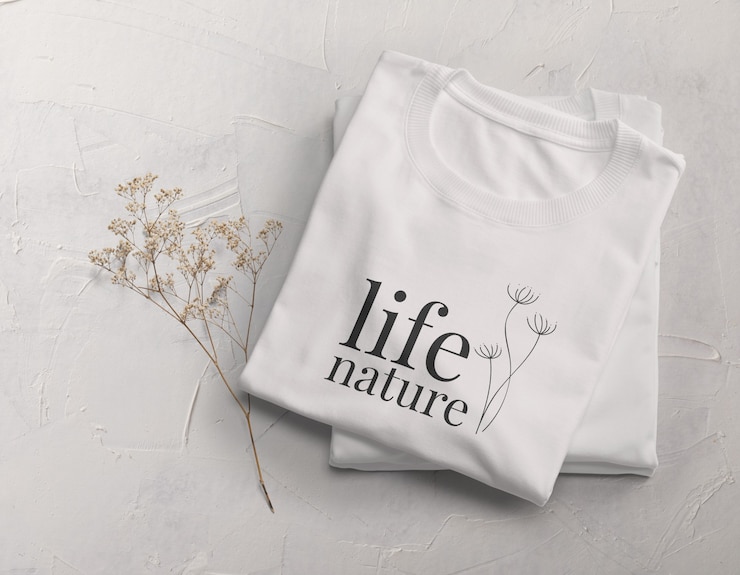 PSD gevouwen t-shirt mockup-ontwerp