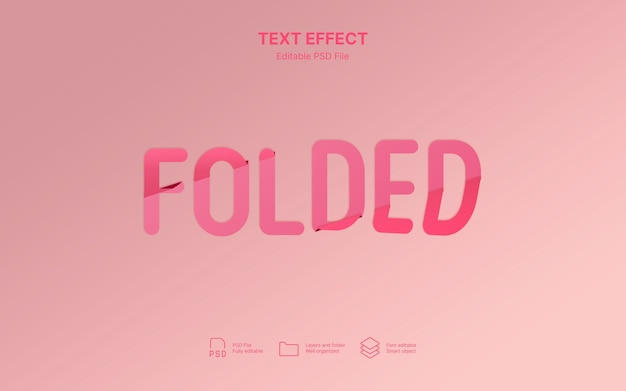Gevouwen tekst-effect