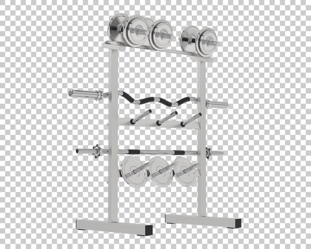 PSD gewichten op rek op transparante achtergrond 3d-rendering illustratie