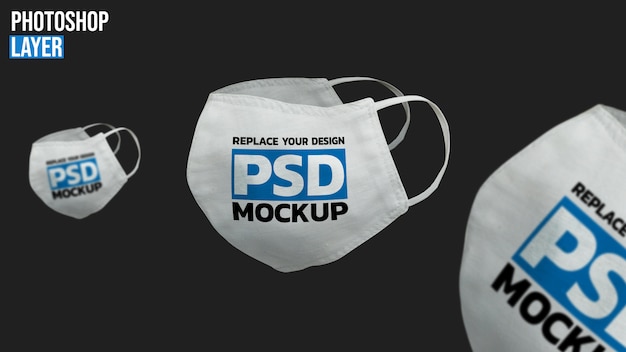 Gezichtsmasker mockup design