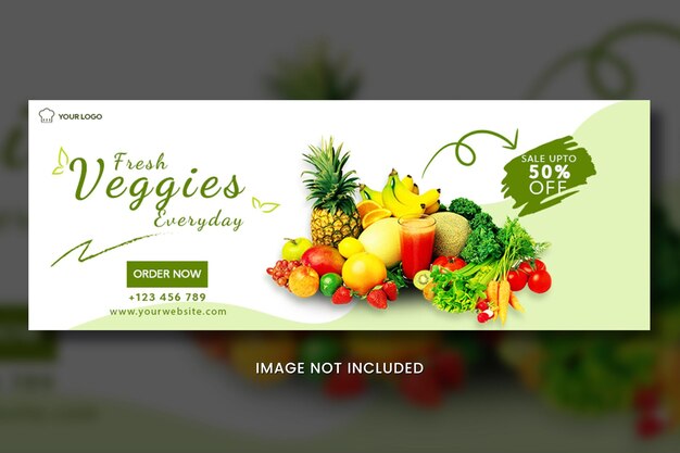 PSD gezond eten facebook cover design