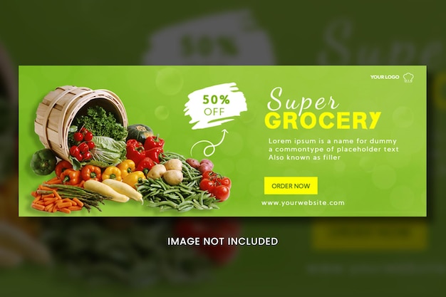 PSD gezond eten facebook cover design