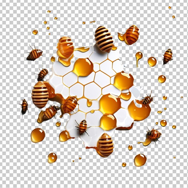 Gezonde biologische dikke honing die uit de houten honinglepel wordt gedompeld